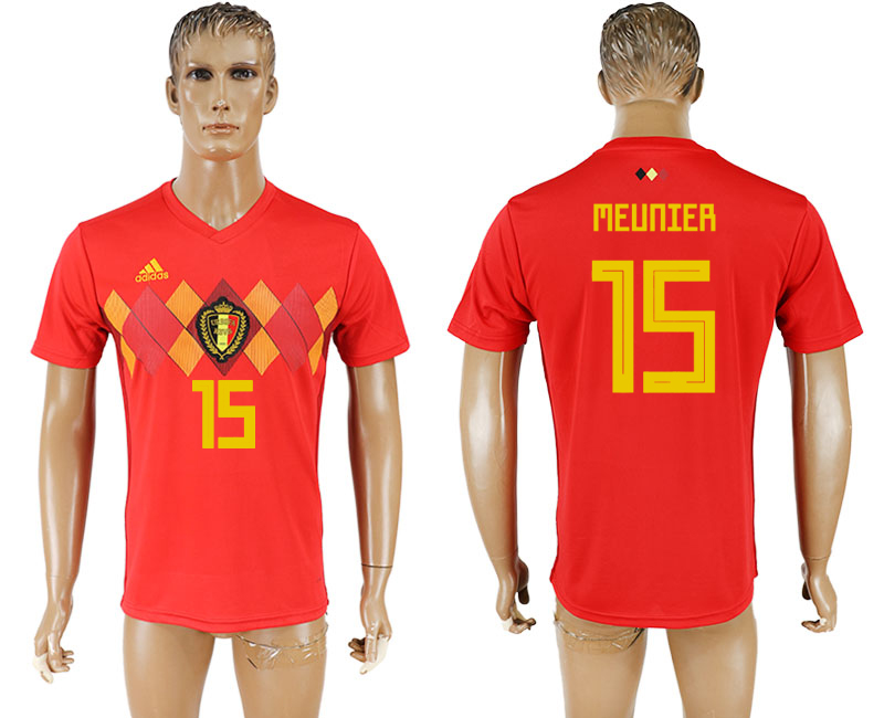 2018 world cup Maillot de foot BELGIUM #15 MEUNIER